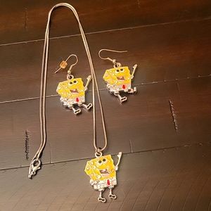 SpongeBob Necklace and Earrings